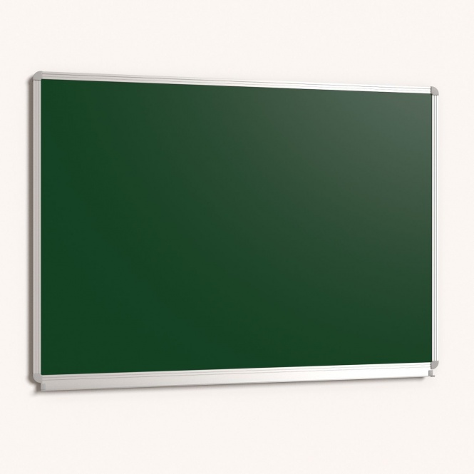 Wandtafel Stahlemaille grün, 100x 70 cm, mit durchgehender Ablage, 